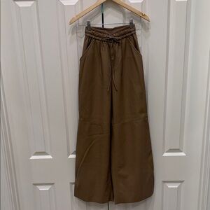 Good American Wide Leg Pants in Brown